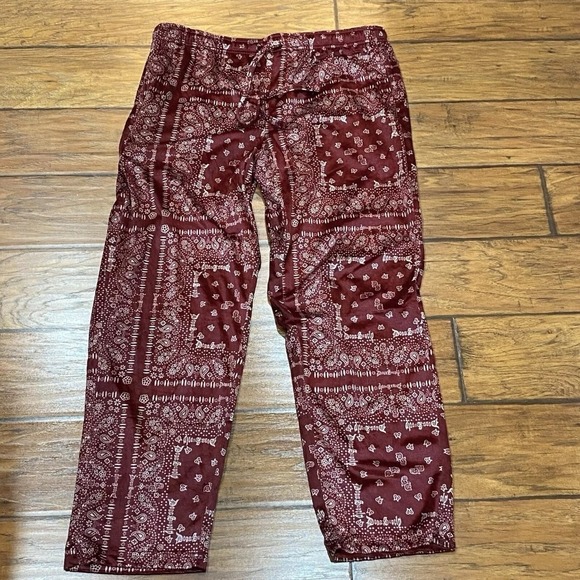 Dogg Supply by Snoop Dogg Pajama Set Mens S Shirt Pants Lounge Pockets Burgundy - Picture 4 of 4
